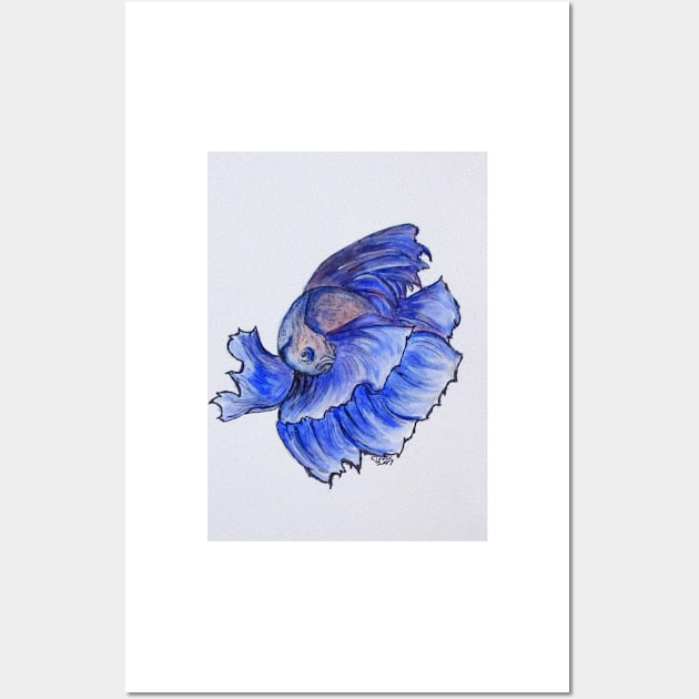 Ralphi, Betta Fish Digital Enhanced Wall Art by cjkell